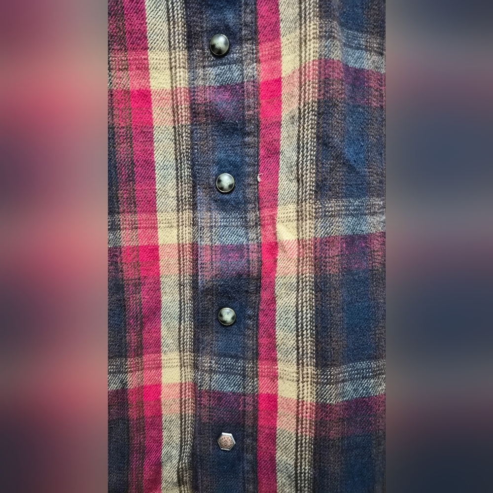 Ariat Mens Hardy Retro Fit Plaid Snap Front Closure Long Sleeve Shirt Size 2XL - Picture 5 of 10